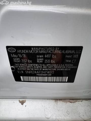 Hyundai Sonata VII (LF) Рестайлинг 2.4 GDi AT