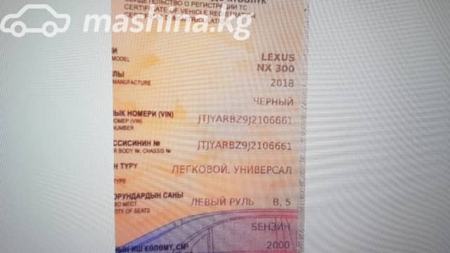 Lexus NX I Рестайлинг 300 2.0 AT